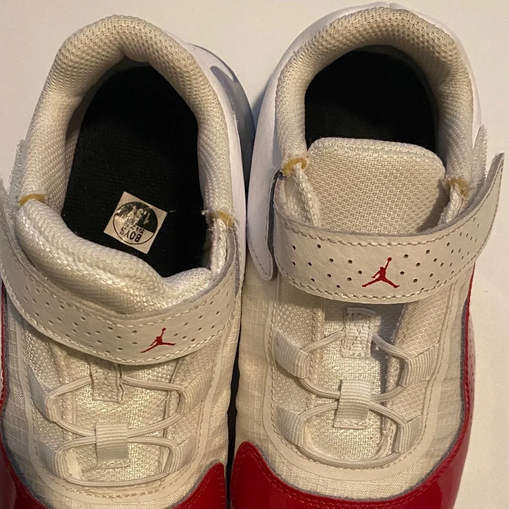 Kids Nike Air Jordan Red and White Sneakers Size 1.5 Y